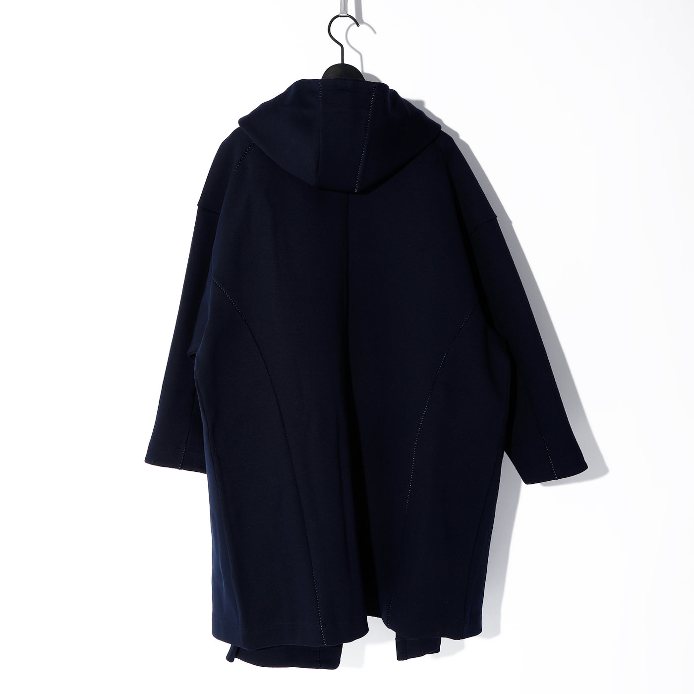 OVERLOCK STITCHING SWEAT WARP HOODIE COAT / C:NAVY
