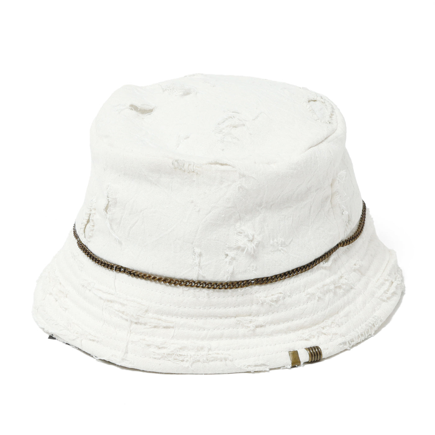 Chain C/L White Bucket Hat / WHITE