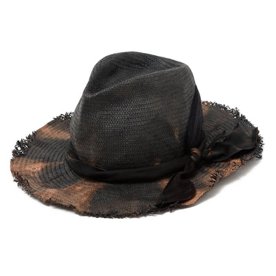 Bleach Paper Feather Fedora Hat / BLACK