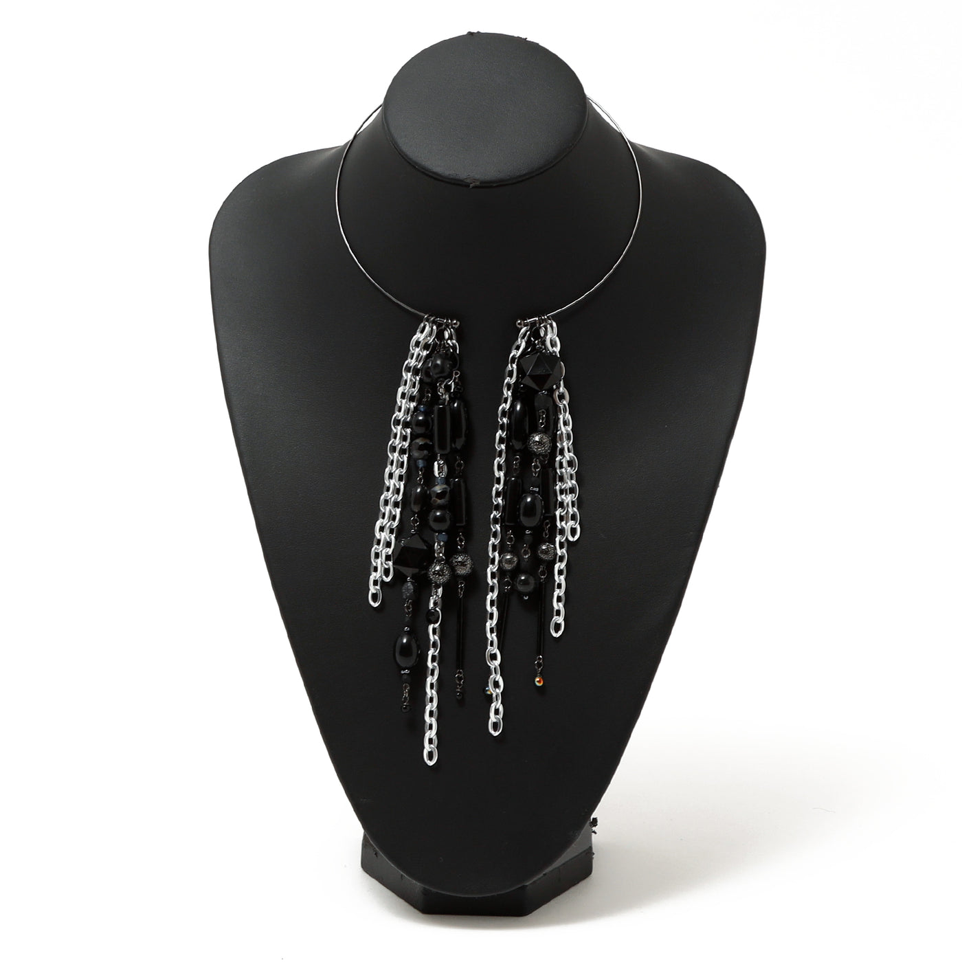 深淵 / Abyss / woden / necklace / BLACK/SILVER
