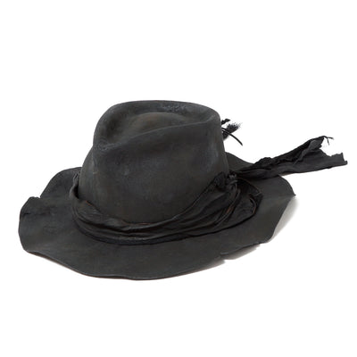 Charcoal Mirage Fedora Hat / BLACK