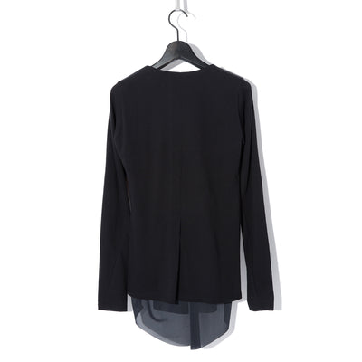 LayeredFrillT-Shirt / BLACK X BLACK