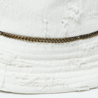 Chain C/L White Bucket Hat / WHITE