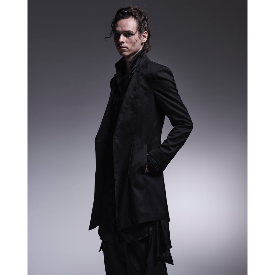 kiryuyrik(キリュウキリュウ)2/76Gabagine LingPeackedJacket / black