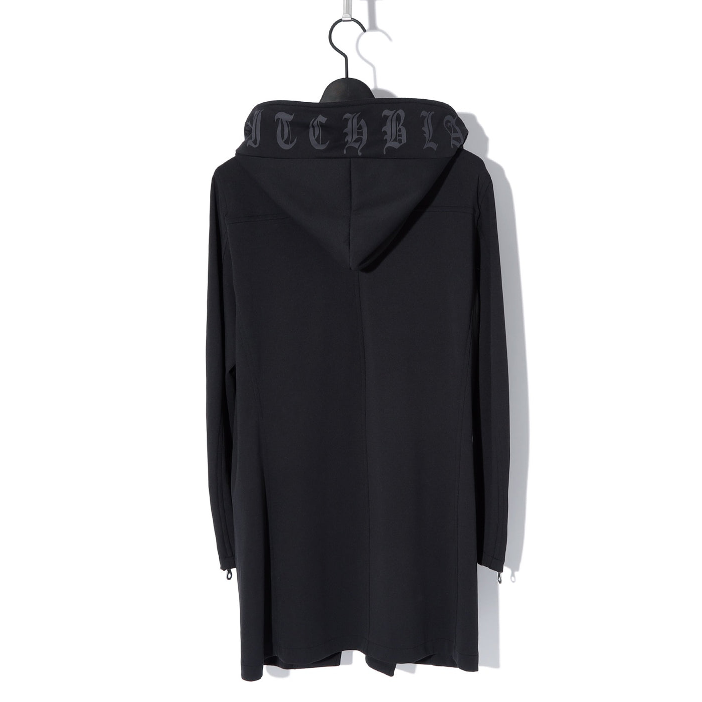 HIGH-NECK LONG HOODIE JK / BLACK