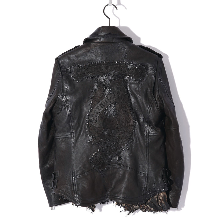 Roen ロエン レザーピーコート ブラック ライダース 3_3d52a8b6-ae72-40f4-abdc-