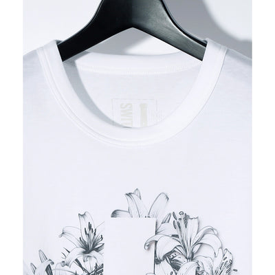 CROSS & LILIES TATTOO TEE / WHITE