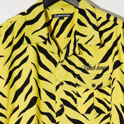 Black honey Tiger Pattern L/S Shirt / YELLOW