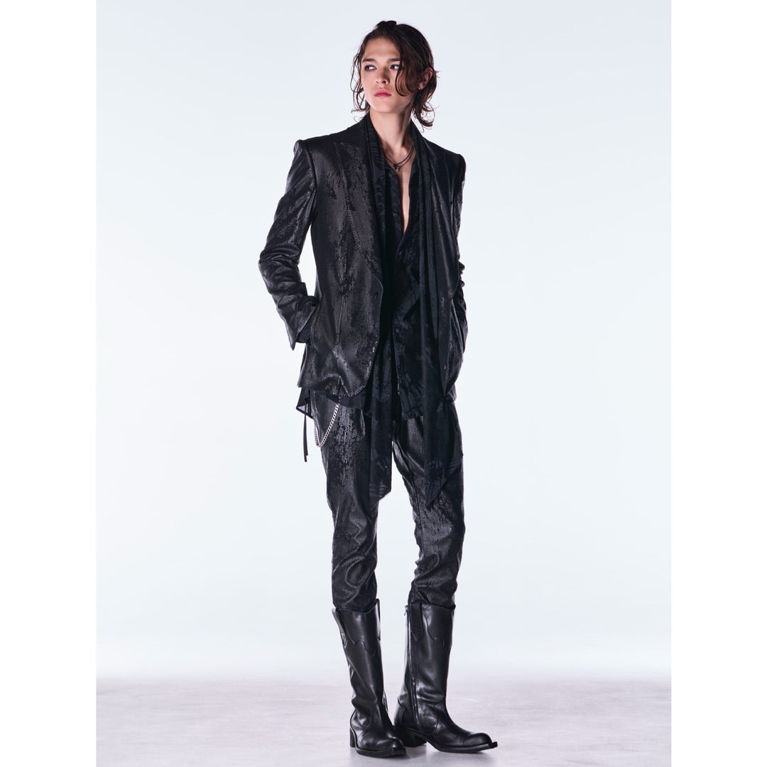 kiryuyrik(キリュウキリュウ)CrossDotFleece PeakedJacket / Black