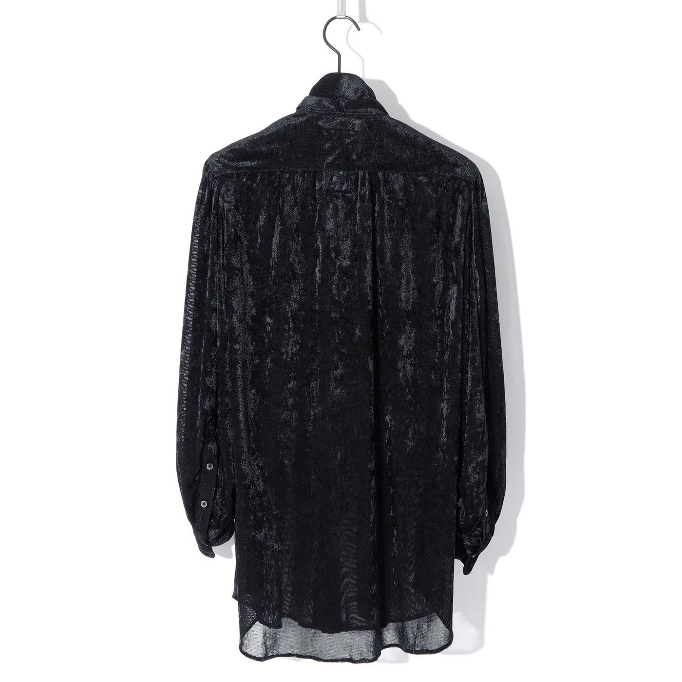 VELOUR VEIL PIRATE SHIRT / BLACK
