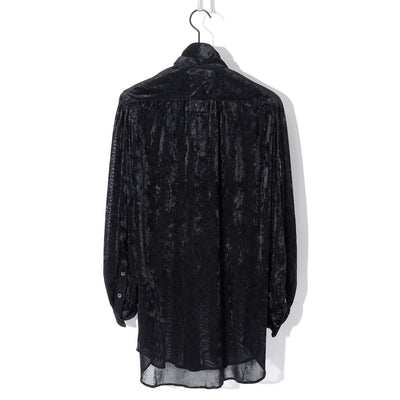 VELOUR VEIL PIRATE SHIRT / BLACK
