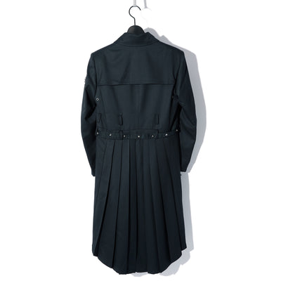 PLEATED TAILCOAT w/STUDS / BLACK