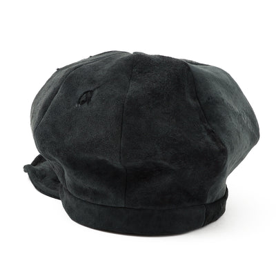 Processed Leather Casquette / BLACK