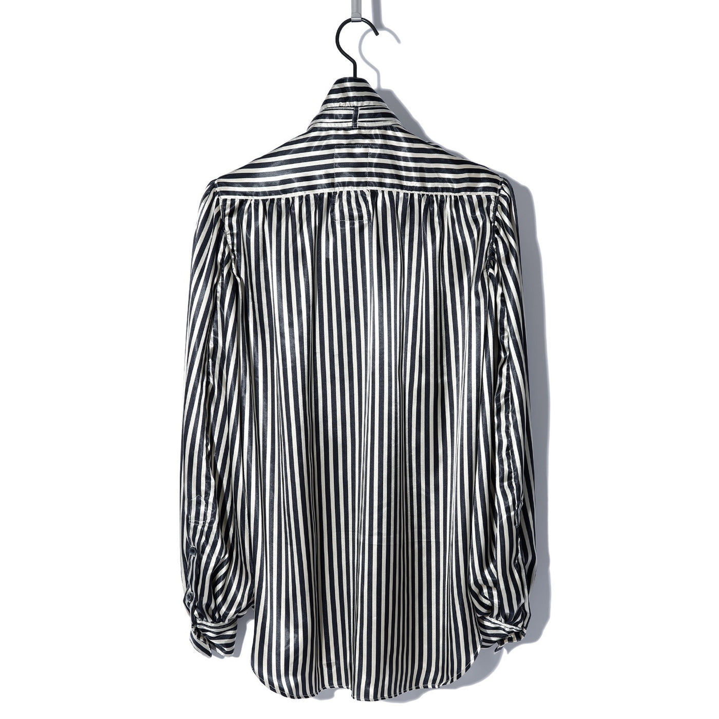 BISHOP SLEEVE STRIPED PIRATE SHIRT / BLACK STRIPE