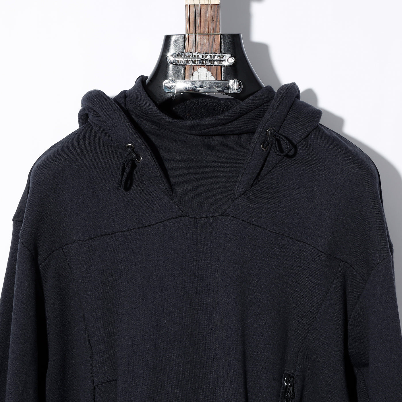 «CORDURA»NYLON HEAVY SWEAT HIGH-NECKED P/O HOODIE / B:BLACK