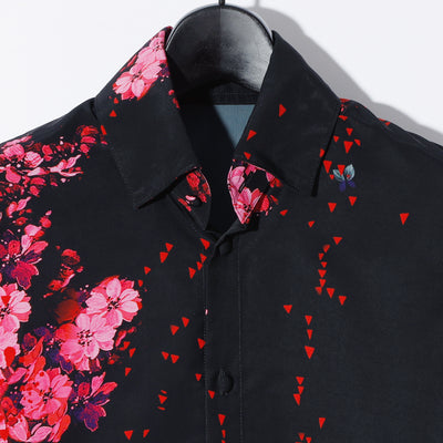 SAKURA Decine FlareShirt / Black&Pink