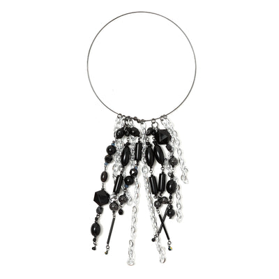深淵 / Abyss / woden / necklace / BLACK/SILVER