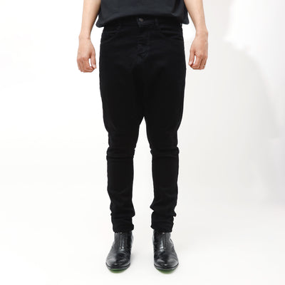 ハイブリットストレッチデニムサルエルPT / BLACK