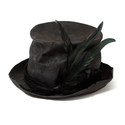 Charcoal Crow Crash Silk Hat / BLACK
