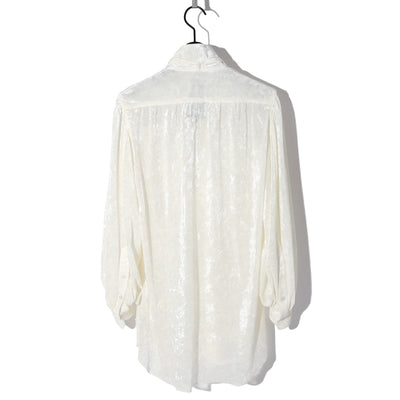 VELOUR VEIL PIRATE SHIRT / WHITE