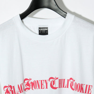 B.H.C.C Logo Print Tee / WHITE×PINK