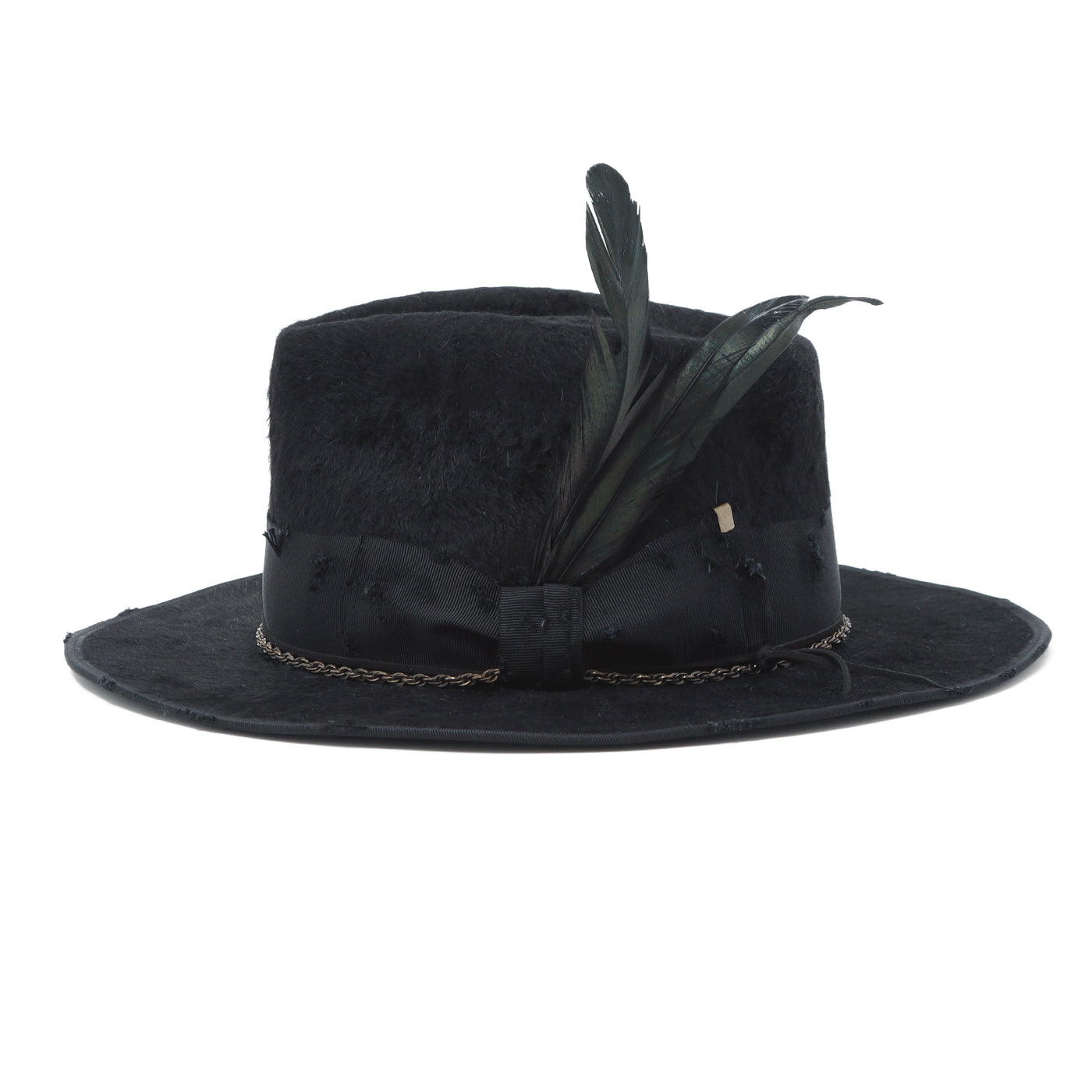 Midnight Crow Chain Hat / BLACK