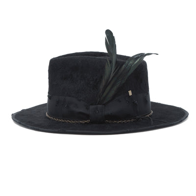 Midnight Crow Chain Hat / BLACK