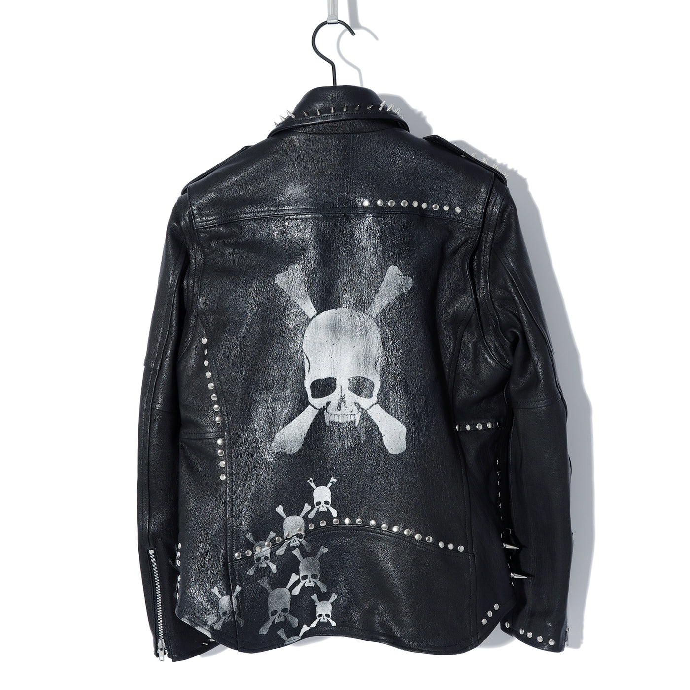 Roen(ロエン) REMAKE STUDS WHITE LEO SKULL RIDERS JKT / BLACK – ANRE-R SALON