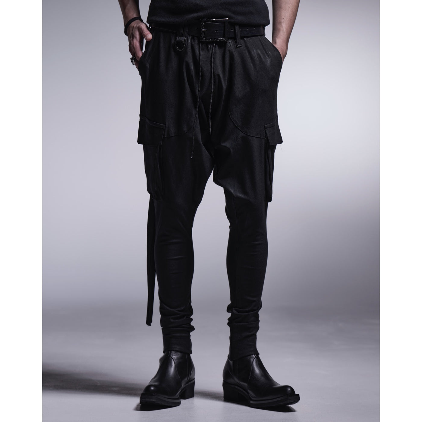 CoatingHighTensionJersey SaruelPants / Black