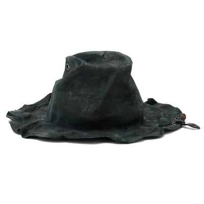 Navy Black Burned Eyelet Hat / BLACK