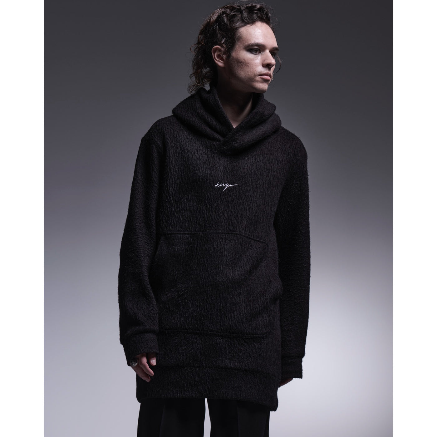 ShaggyJersey LooseHoodie / Black