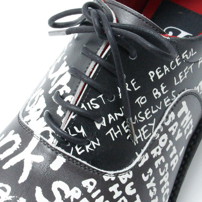 Message Print Shoes / BLACK