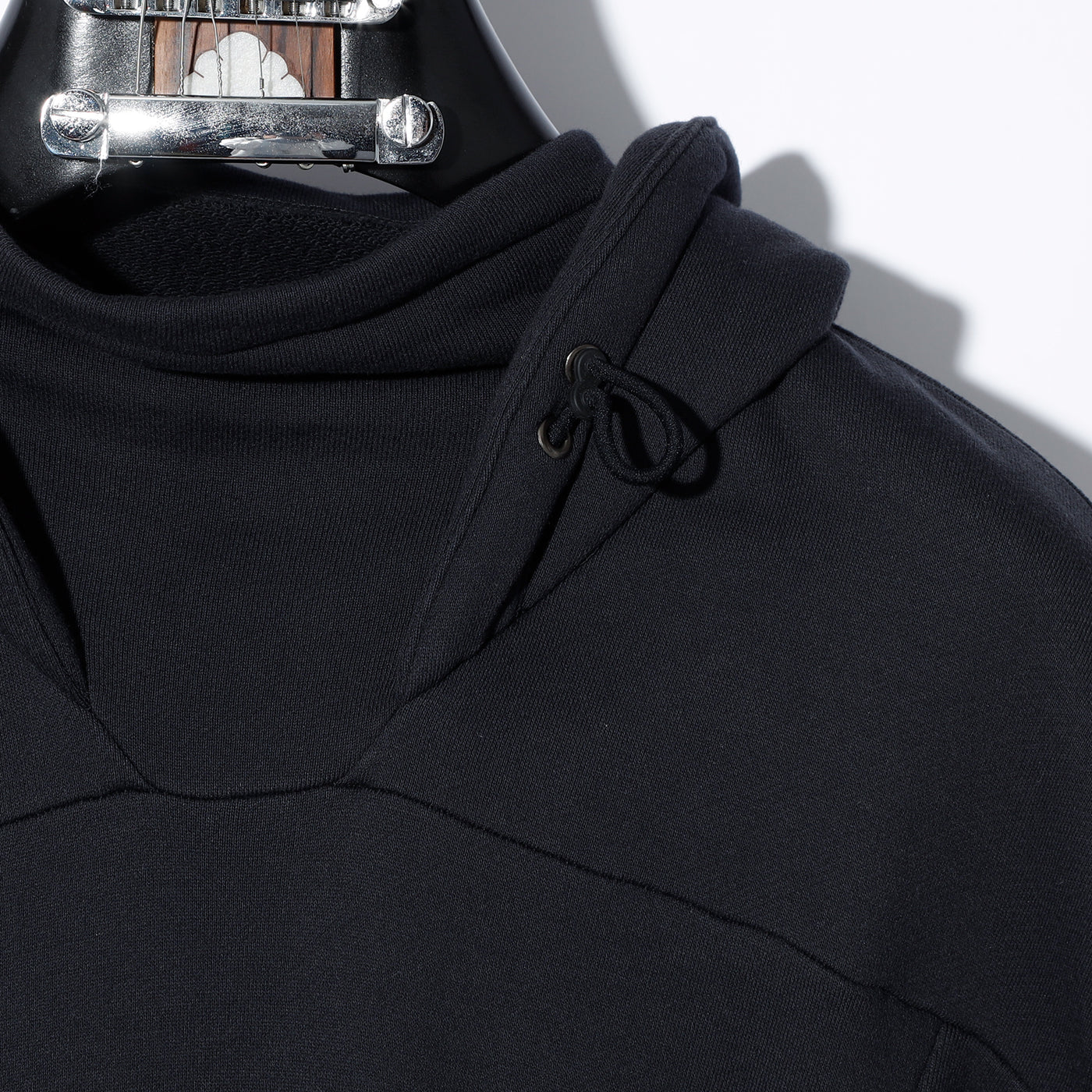 «CORDURA»NYLON HEAVY SWEAT HIGH-NECKED P/O HOODIE / B:BLACK