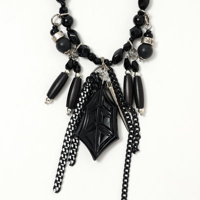 Woden / black / necklace / BLACK
