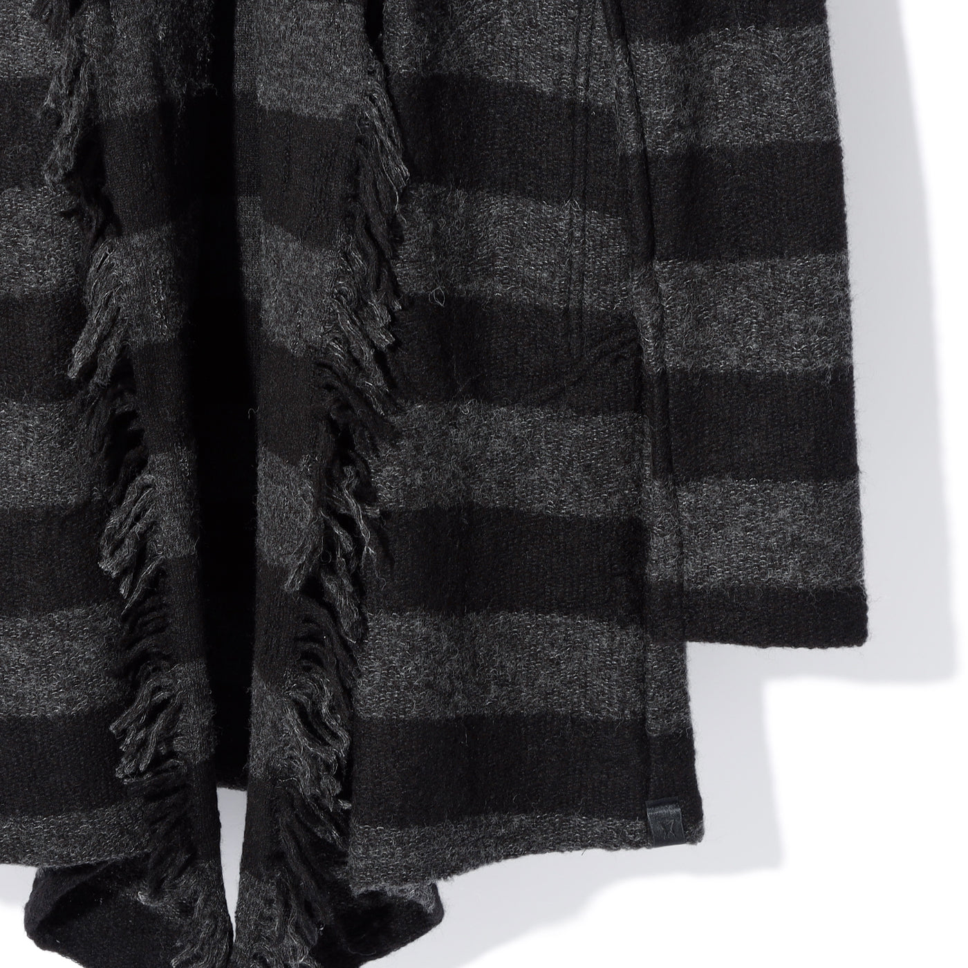 DamageBorder ShawlCardigan / Black&Gray