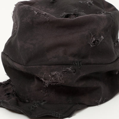 Dyed Linen Turn Cap / BLACK