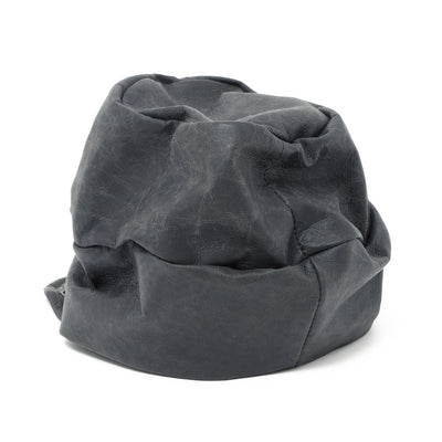 Leather Chain Turn Cap / BLACK