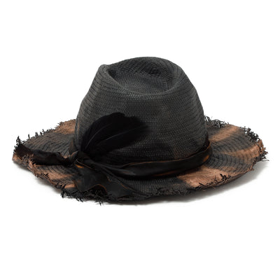 Bleach Paper Feather Fedora Hat / BLACK