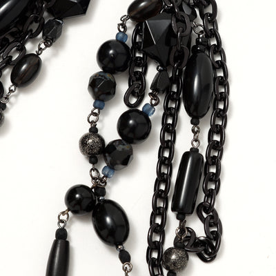 深淵 / Abyss / woden / necklace / BLACK