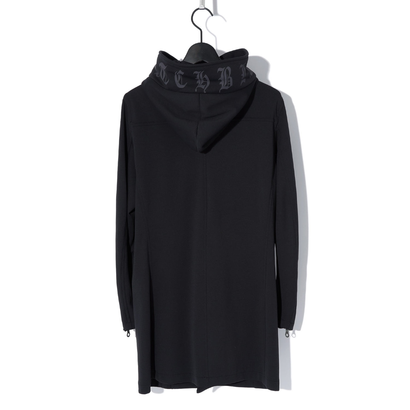 HIGH-NECK LONG HOODIE JK / BLACK