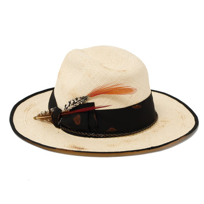 Feather Chain Western Hat / BEIGE