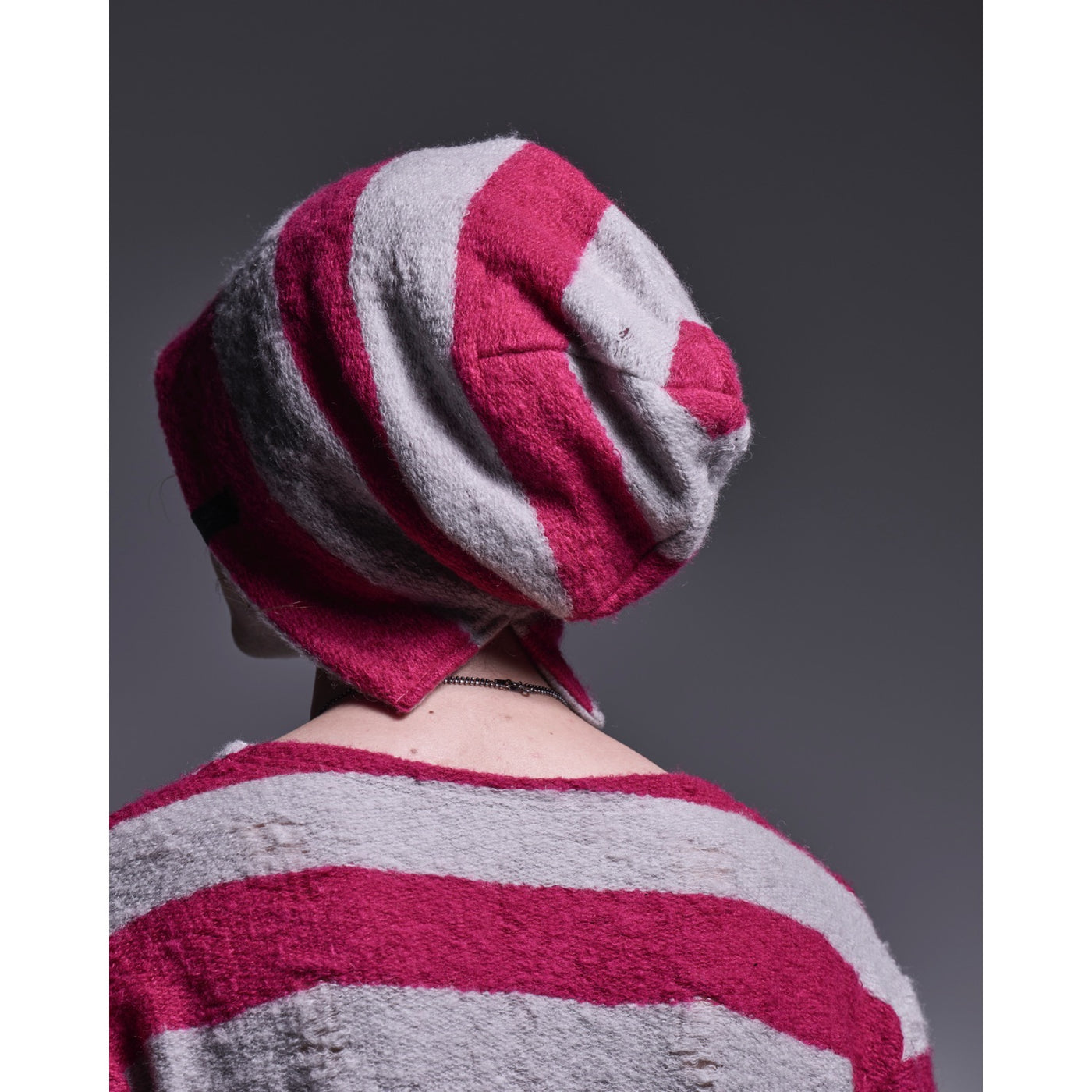 Border Cap / Pink&Grey