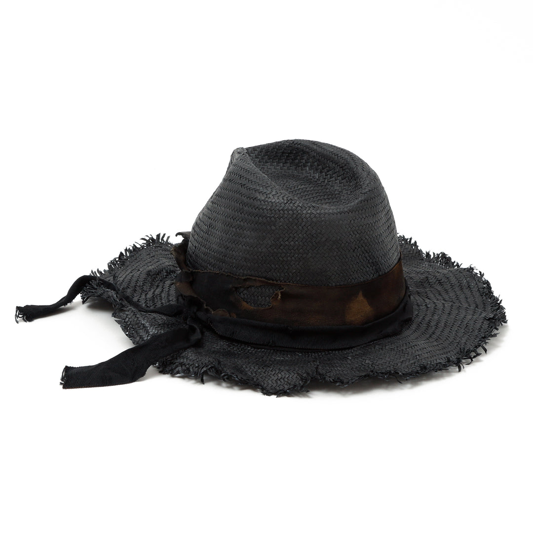 triangles hat(トライアングルズハット) Black Paper Fedora Hat