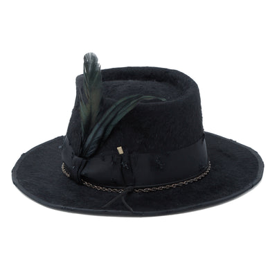 Midnight Crow Chain Hat / BLACK