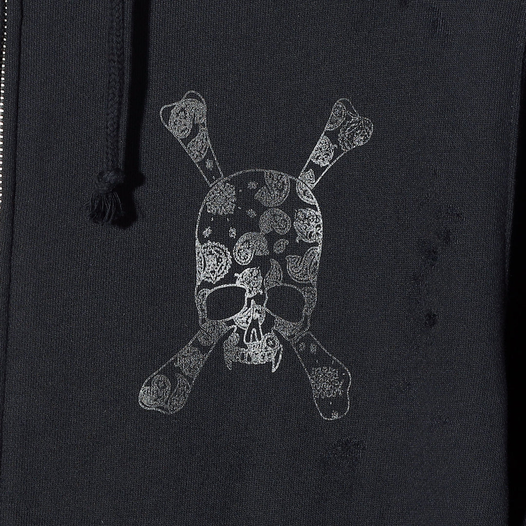 Roen ロエン　ブラックデニム　スタッズ　スカル刺繍　お兄系　y2k ✨新品✨ Y2K 00s Roen ロエン スカル ドクロ クロスボーン ラインストーン