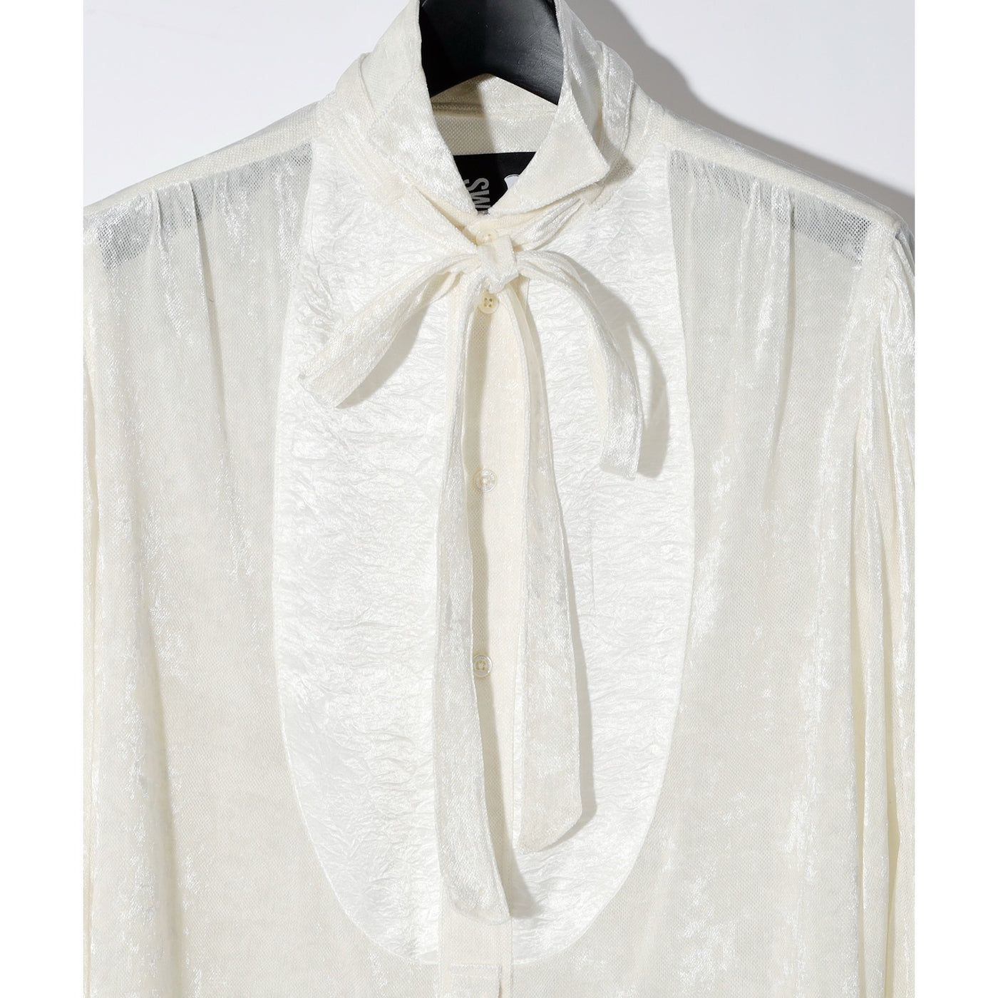 VELOUR VEIL PIRATE SHIRT / WHITE