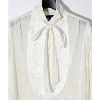 VELOUR VEIL PIRATE SHIRT / WHITE