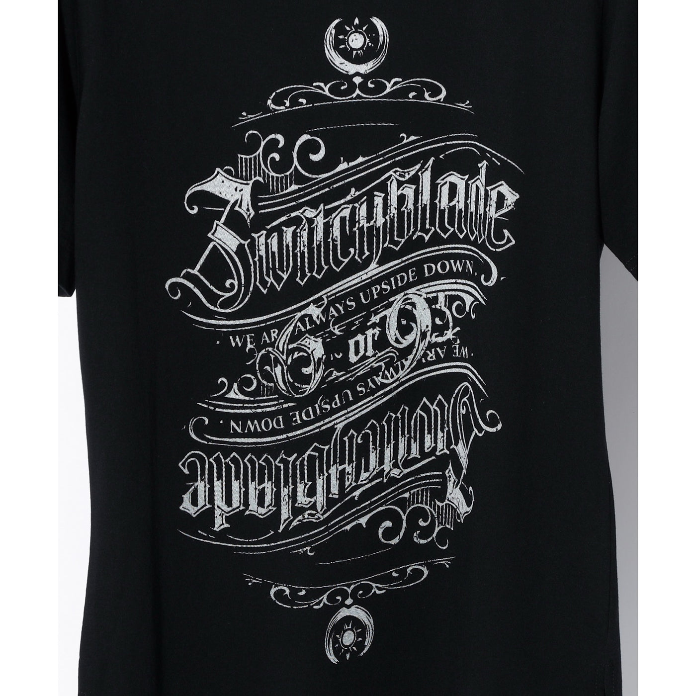 SWITCHBLADE(スイッチブレード) UPSIDE-DOWN SWITCHBLADE TEE / BLACK