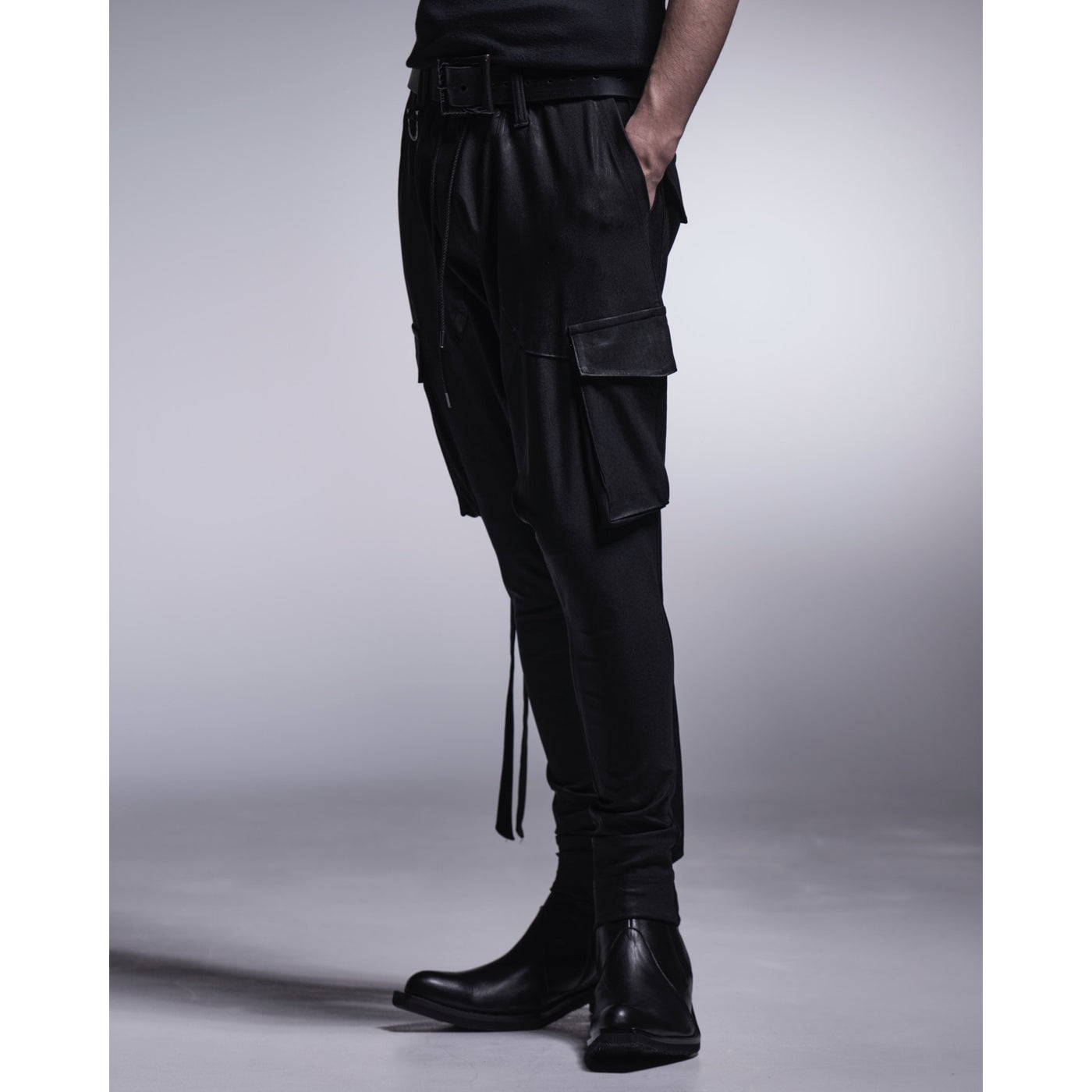 CoatingHighTensionJersey SaruelPants / Black