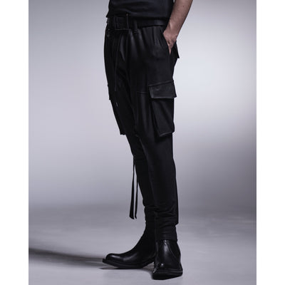 CoatingHighTensionJersey SaruelPants / Black